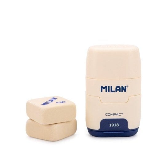 Afilaborra Milan Compact Serie 1918 Pack Afilaborras con 2 Gomas de Recambio