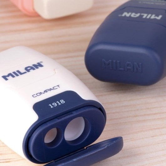 Afilaborra Milan Compact Serie 1918 Pack Afilaborras con 2 Gomas de Recambio