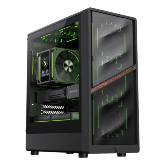 Caixa GameMax AERIS 330 MB Preta com Mesh e Vidro Templado