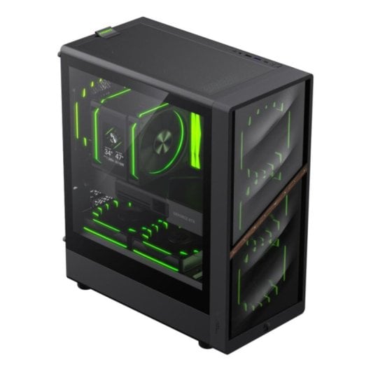 Caixa GameMax AERIS 330 MB Preta com Mesh e Vidro Templado
