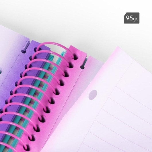 Cuadernos A4 Milan Sunset Pack 3 Unidades Espiral Tapa Dura Lila