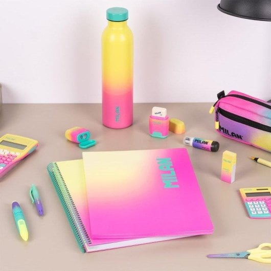 Pack 3 Libretas A4 Milan Sunset Papel Pautado 48 Hojas 95gr Rosa