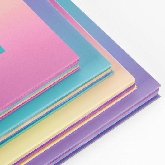 Pack 3 Cuadernos A4 Milan Sunset Pautados 90 Hojas Turquesa