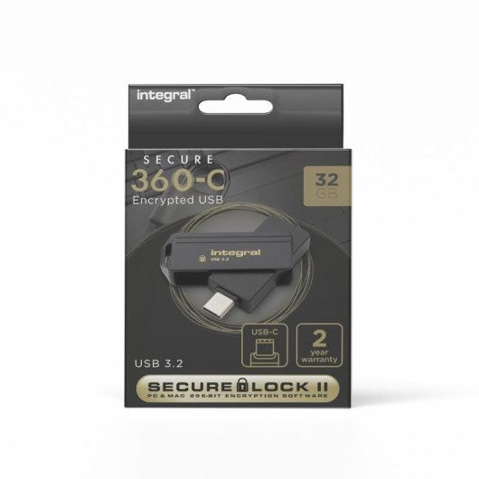 Chiavetta USB Integral INFD32GB360CSEC3.2 32 GB Girevole con Protezione Password