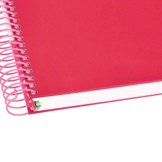 Quaderno Antartik A4 Quadrettato 5 Bande Colori Lampone