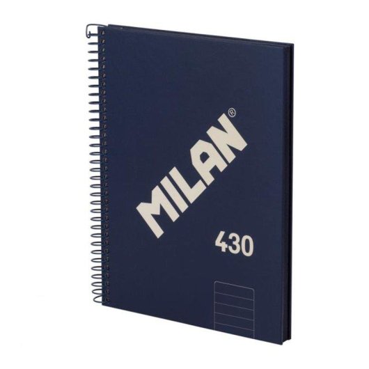Cuaderno Milan 430 A5 Espiral Tapa Dura 80 Hojas Pautado Azul