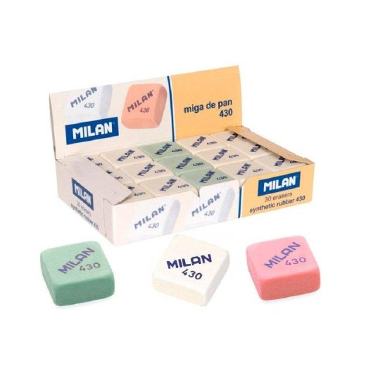 Goma de Borrar Milan 430 Miga de Pan Caucho Sintético