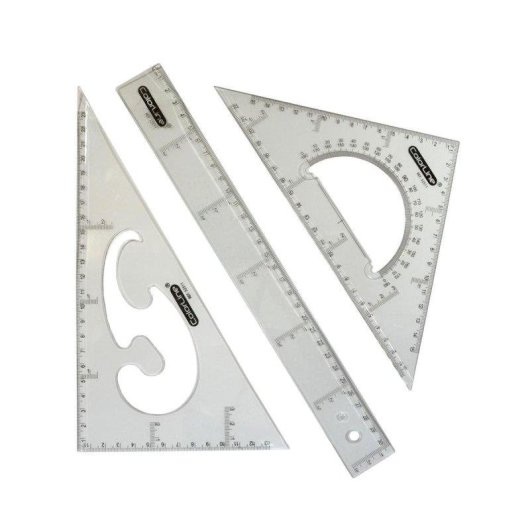 Set Geometria Office Box 4 Pezze Con Custodia Ad Anelli