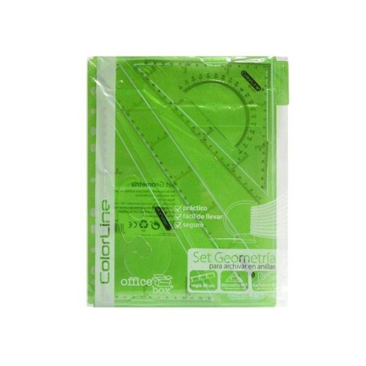 Set Geometria Office Box 4 Pezze Con Custodia Ad Anelli