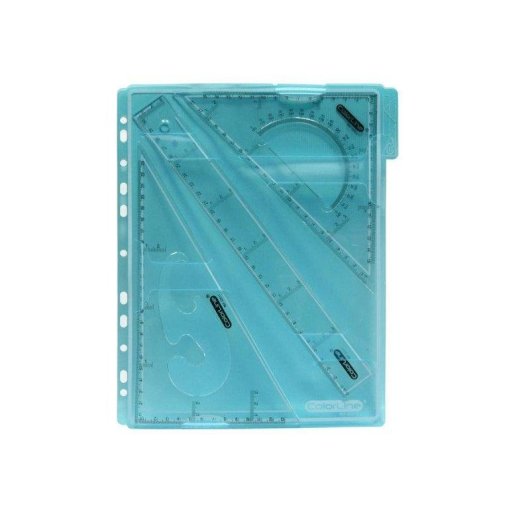 Set Geometria Office Box 4 Pezze Con Custodia Ad Anelli