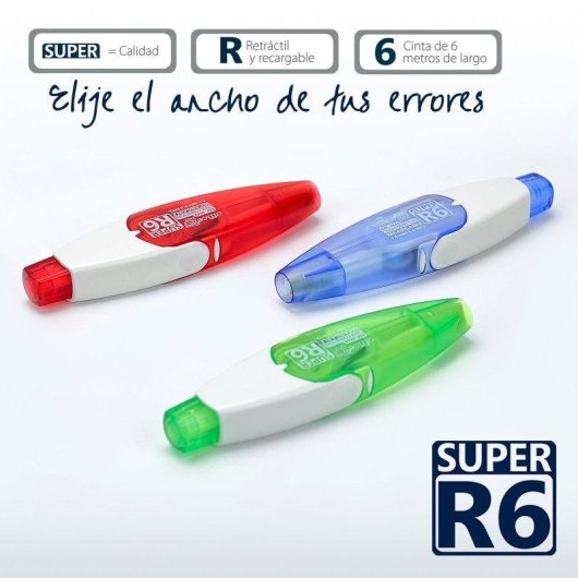 Correttore SDI Super R6 - Pack da 3 Sostituzioni 6 mm