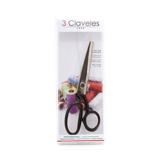 Forbici Multiuso Professionali 3 Claveles Tipo Sarto Zig-Zag 21.5cm