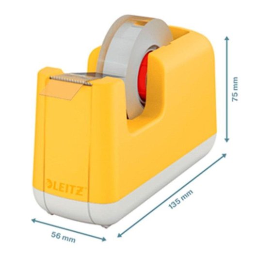 Dispensador de Cinta Adhesiva Leitz Cosy Amarillo Sobremesa
