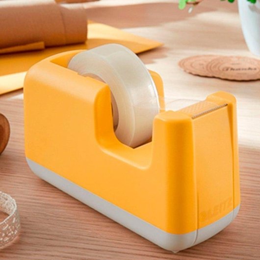 Dispensador de Cinta Adhesiva Leitz Cosy Amarillo Sobremesa