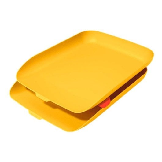 Set 2 Bandejas Porta Documentos A4 Leitz Cosy Amarillo
