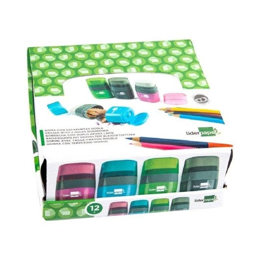 Affilamatite Plastico 2 Usi Liderpapel con Gomma