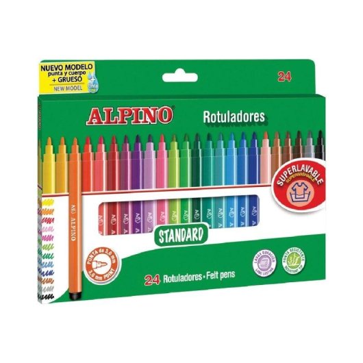 Rotulador Alpino Standard Fina Caja 24 Unidades