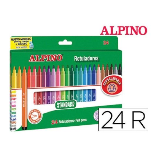 Rotulador Alpino Standard Fina Caja 24 Unidades