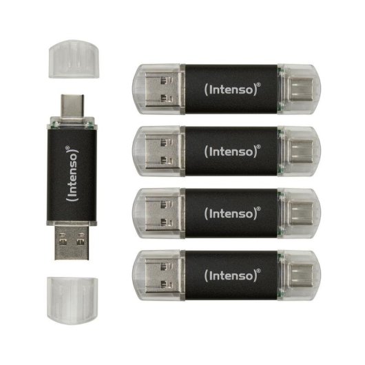 Clé USB Intenso Twist Line 32 Go USB-A et USB-C 70 Mo/s Anthracite