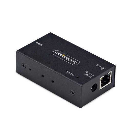 Convertidor Serie a Ethernet StarTech 1 Puerto PoE RJ45 LAN a DB9 RS232