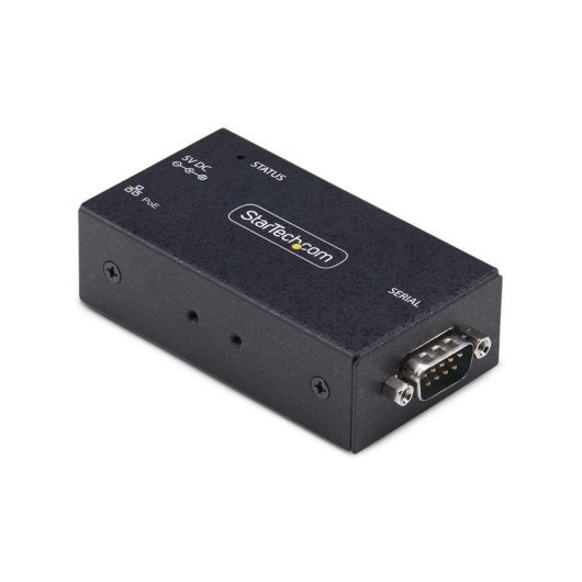 Convertidor Serie a Ethernet StarTech 1 Puerto PoE RJ45 LAN a DB9 RS232
