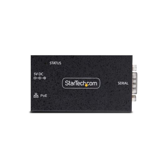 Convertidor Serie a Ethernet StarTech 1 Puerto PoE RJ45 LAN a DB9 RS232