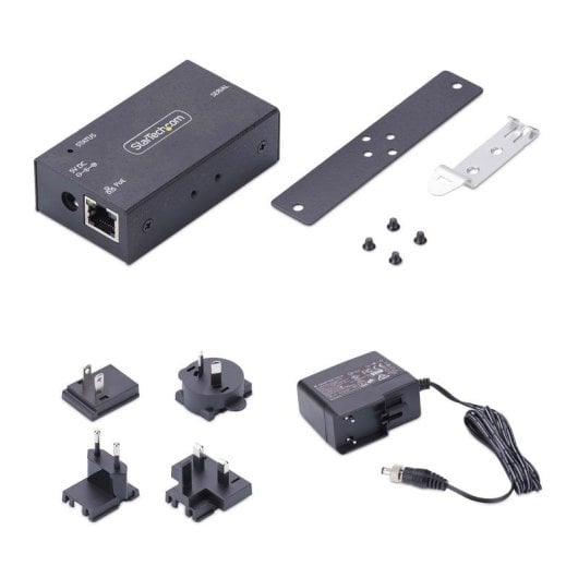 Convertidor Serie a Ethernet StarTech 1 Puerto PoE RJ45 LAN a DB9 RS232