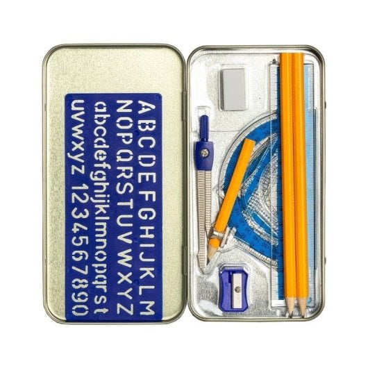 Set de mathématiques Staedtler 11 pièces étui métallique