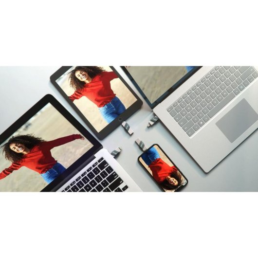 Unità Flash USB SanDisk iXpand Flip 256 GB USB-A Lightning Grigio Argento