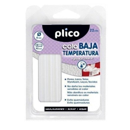 Barras de Cola Termofusible Mini Transparentes Plico Lote de 22 Unidades