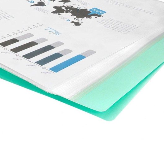 Cartella a buste plastiche A4 Liderpapel 40 buste trasparenti