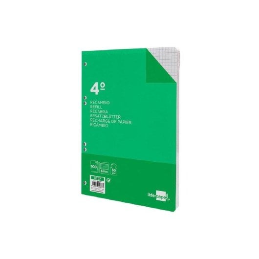 Quaderno Liderpapel 100 fogli 60g/m² quadrettato 6mm con margini