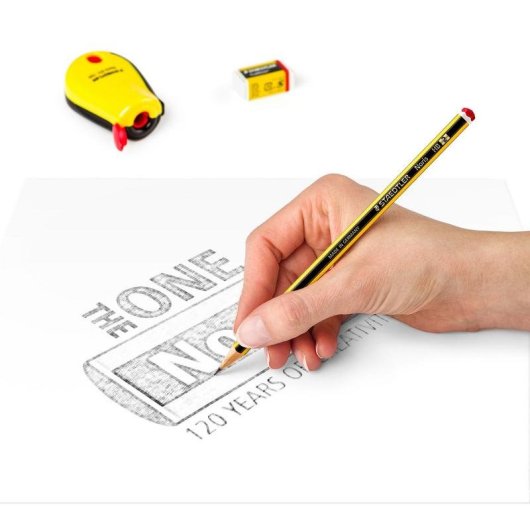 Staedtler - Set 3 Lápis Grafite 2HB, Borracha e Apontador