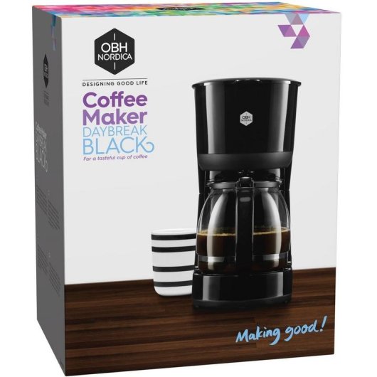 Cafetera de Goteo NORTHIO 22965 1,5 L 12 Tazas Negro Sistema antigoteo