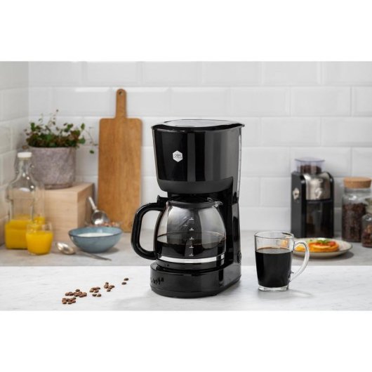 Cafetera de Goteo NORTHIO 22965 1,5 L 12 Tazas Negro Sistema antigoteo