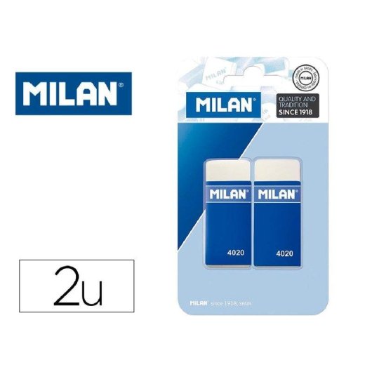 Gomma da cancellare Milan 4020 Mollica di pane Blister da 2 unità