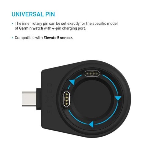 Cargador FIXED FIXDW-GA-BK Interior USB 1 m Negro para Smartwatch