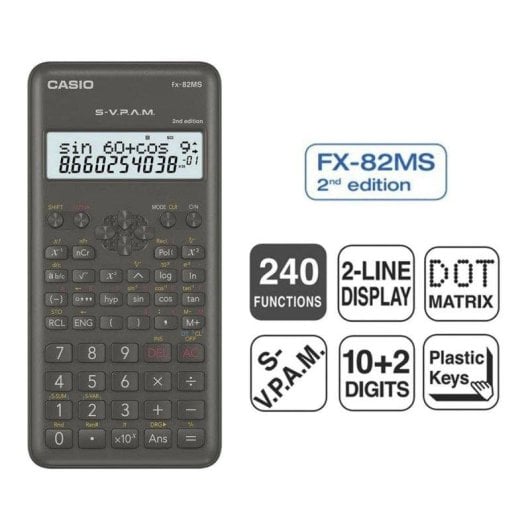 Calcolatrice scientifica Casio FX-82MS II 240 funzioni