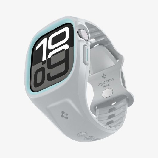 Cover Spigen Liquid Air Pro + Cinturino per Apple Watch 10 46mm Grigio
