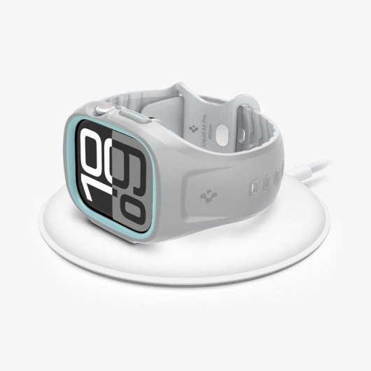 Cover Spigen Liquid Air Pro + Cinturino per Apple Watch 10 46mm Grigio