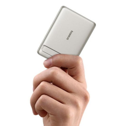 Batería Externa Baseus 5000 mAh Cargador Inalámbrico 5 W Titanio