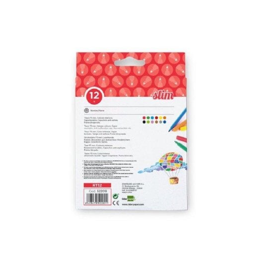 Pennarello Slim Liderpapel Scatola da 12 Unità Colori Misti
