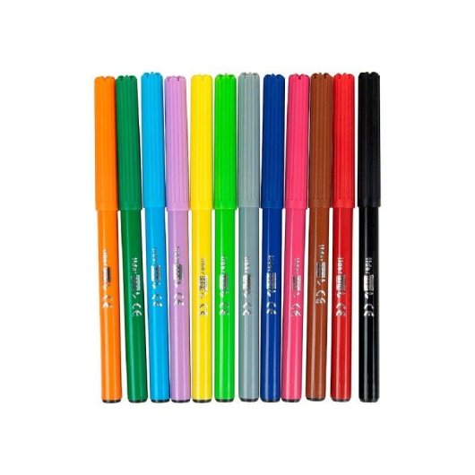Pennarello Slim Liderpapel Scatola da 12 Unità Colori Misti