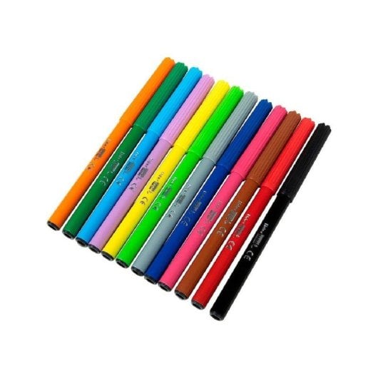 Pennarello Slim Liderpapel Scatola da 12 Unità Colori Misti