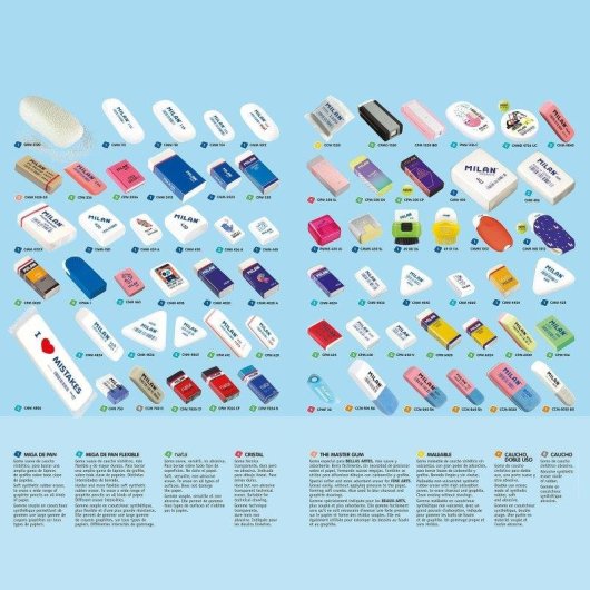 Radiergummi Ersatz Milan Blister 2 Radiergummis Extension