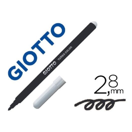 Rotulador Giotto Turbo Color Lavable Punta Fina Negro