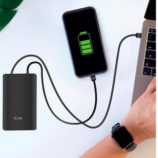 Batería Externa Celly PBPD45W15000BK 15000 mAh Quick Charge 3.0 Negro