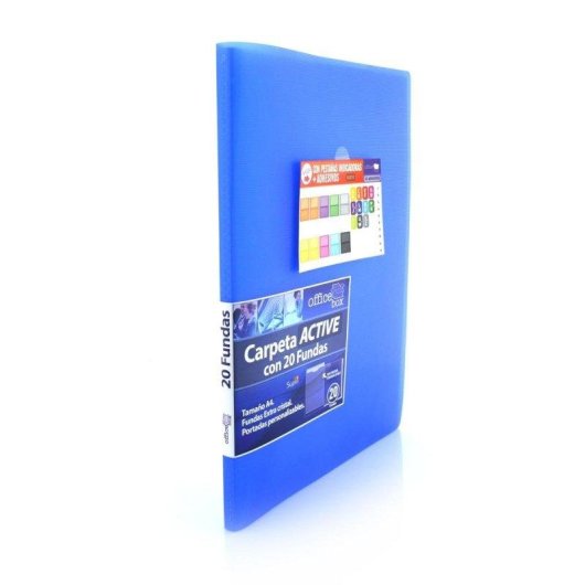 Cartella Active Officebox Supra 20 Inserti A4 con Adesivi Inclusi