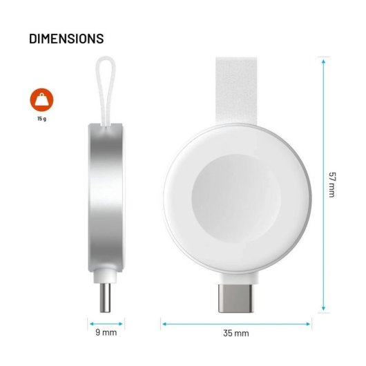 Cargador Inalámbrico Fixed FIXORB2-WH pour Smartwatch USB Blanc