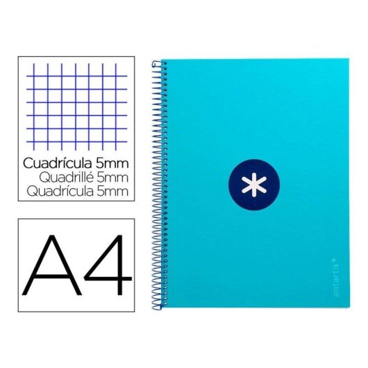 Quaderno Antartik A4 a spirale con copertina rigida e banda colorata